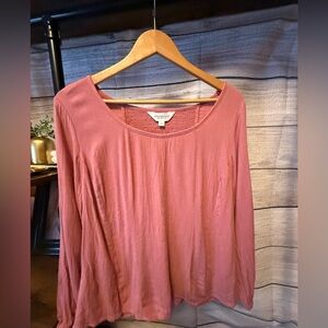 Addition Elle Dusty Rose Peasant Top